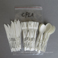 Wholesale Compostable Biodegradable Plastic Cutlery Set Disposable Cutlery Set With Napkin